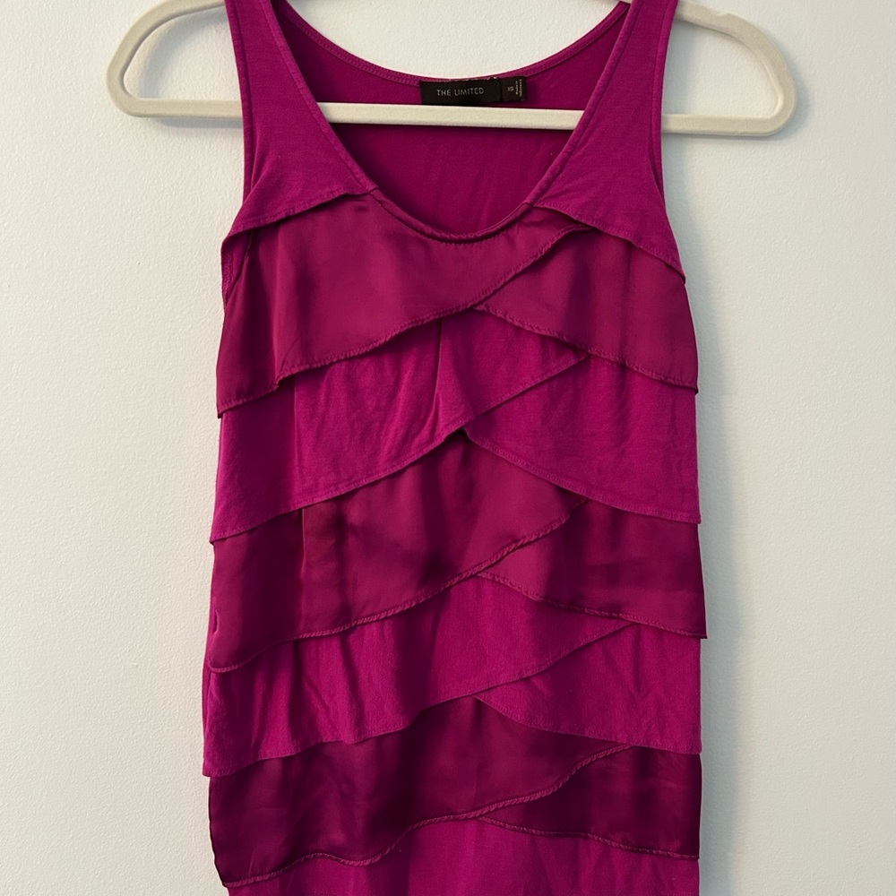 The Limited Women's Fuchsia Layered Tank Top